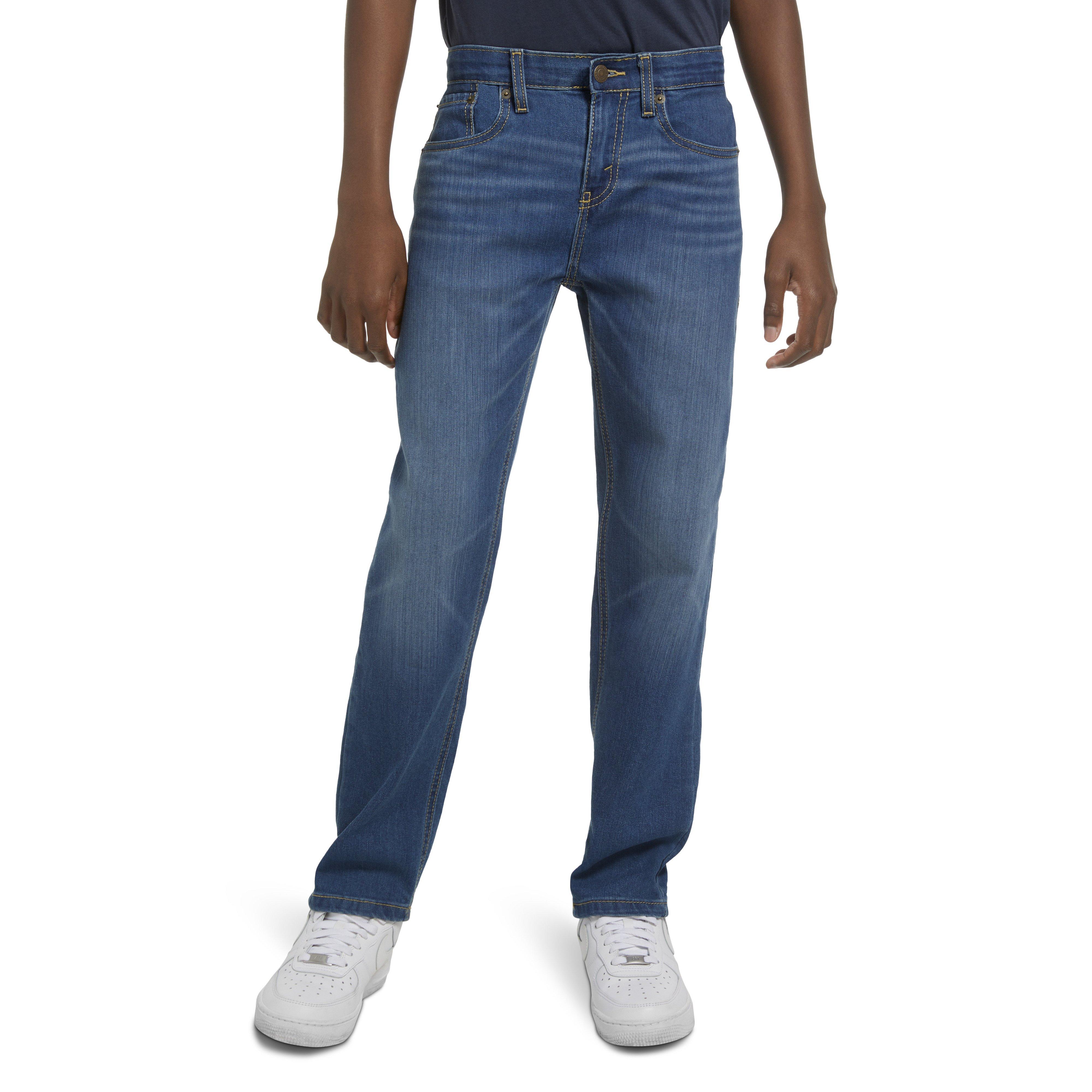 Levi's Big Boys' 514 Straight Fit Medium Wash Blue Denim Jeans - MEDIUM BLUE